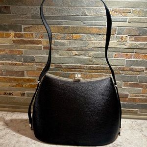 Hard case black shoulder bag